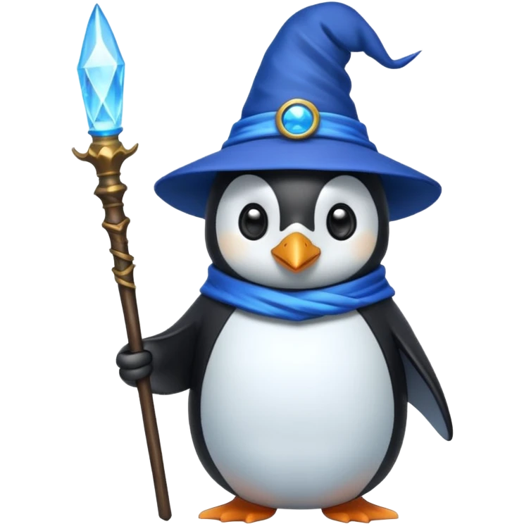 Penguin Wizard emoji