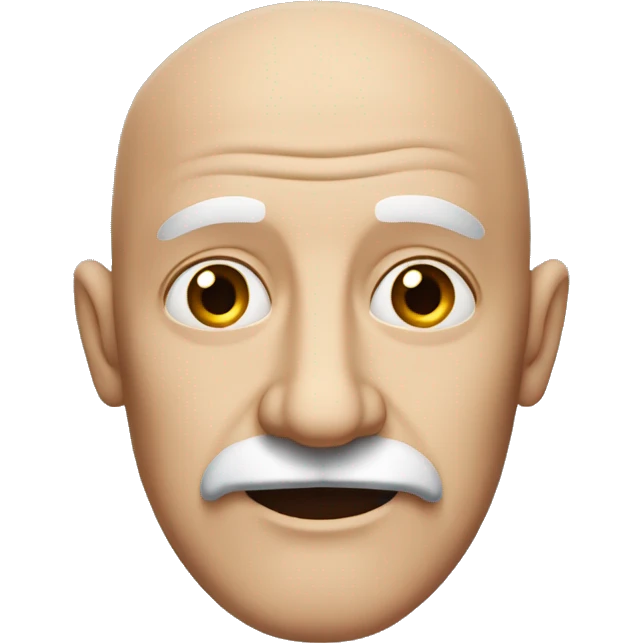 old, balding, red skinned man, with a large nose and weak mustache emoji