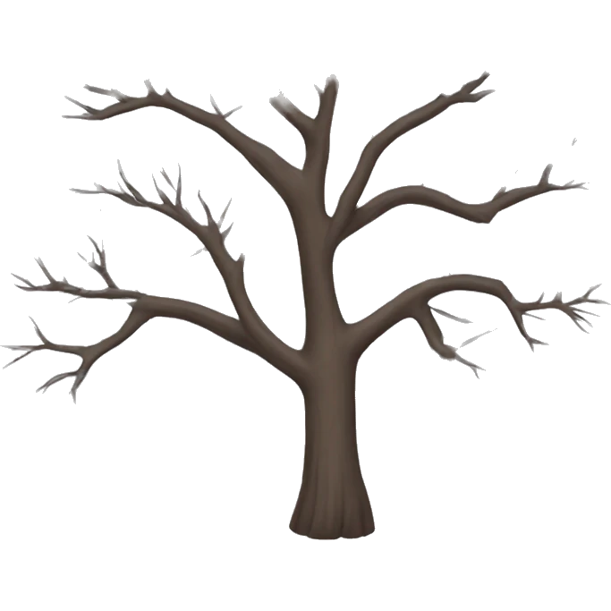 a bare tree without leaves emoji