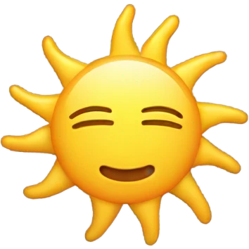 The sleepy sun emoji