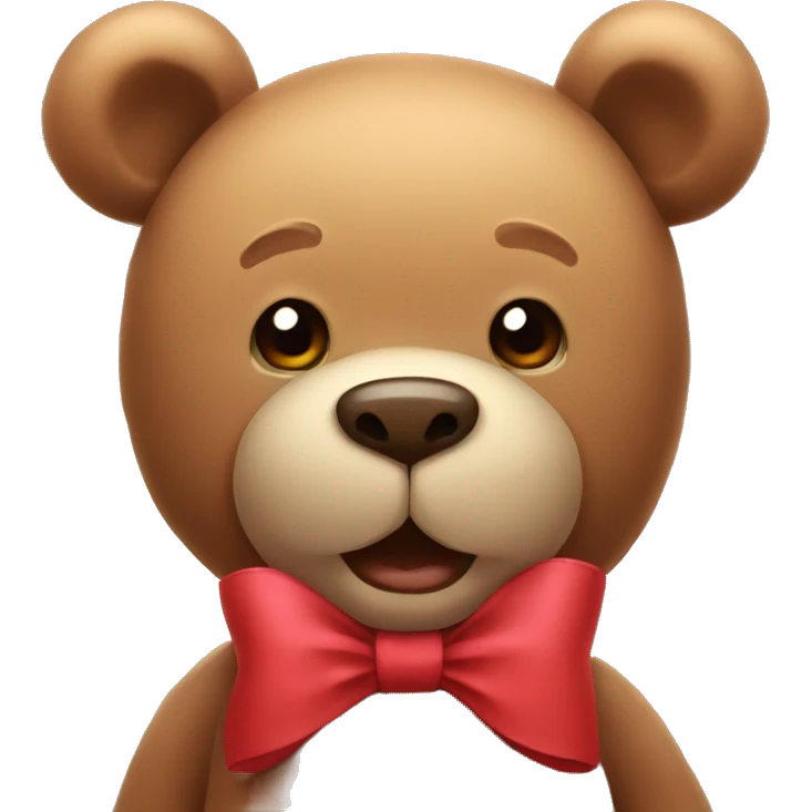 Big teddy bear with bow  emoji