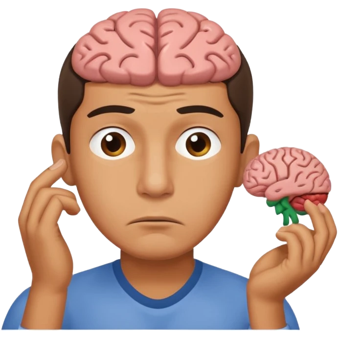 man pick brain emoji