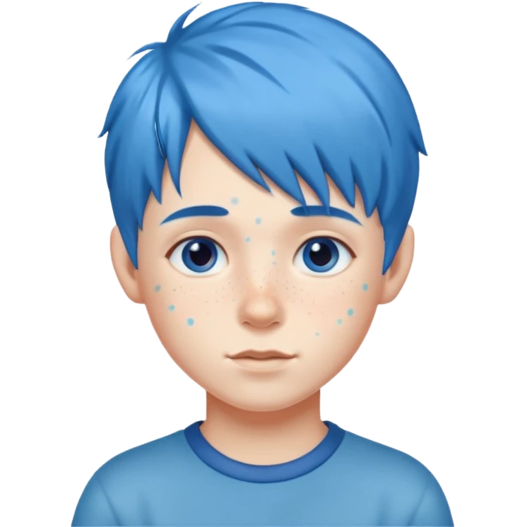 blue haired kid emoji