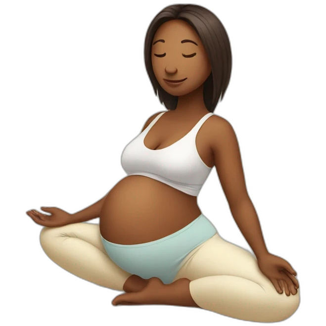 Pregnant yoga emoji
