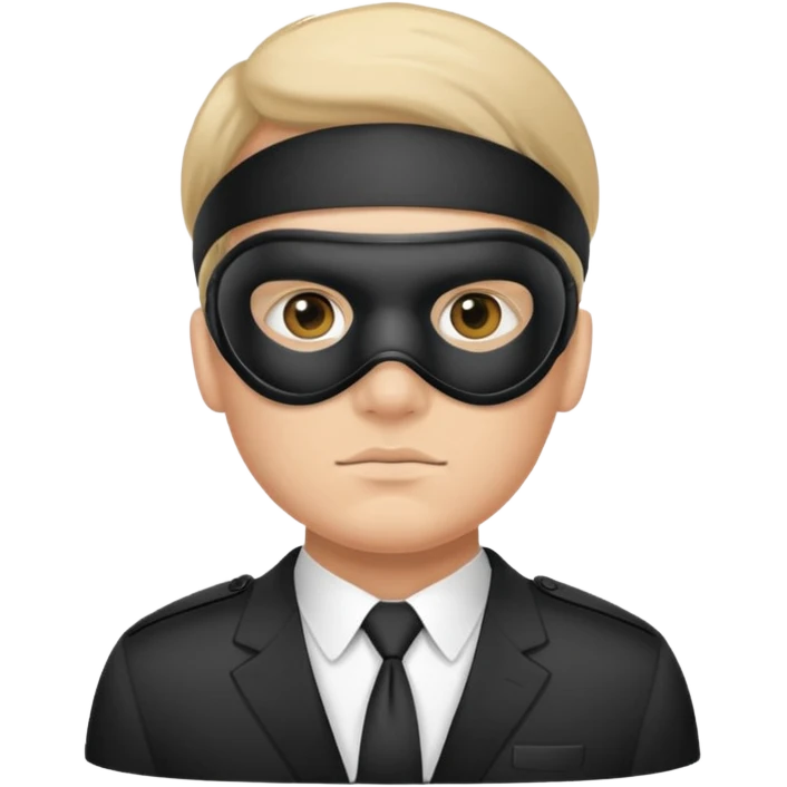 bodyguard wearing eye mask emoji