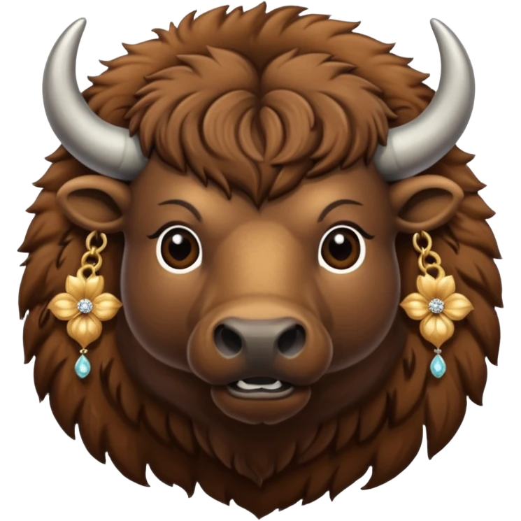 Bison with wedding ring emoji