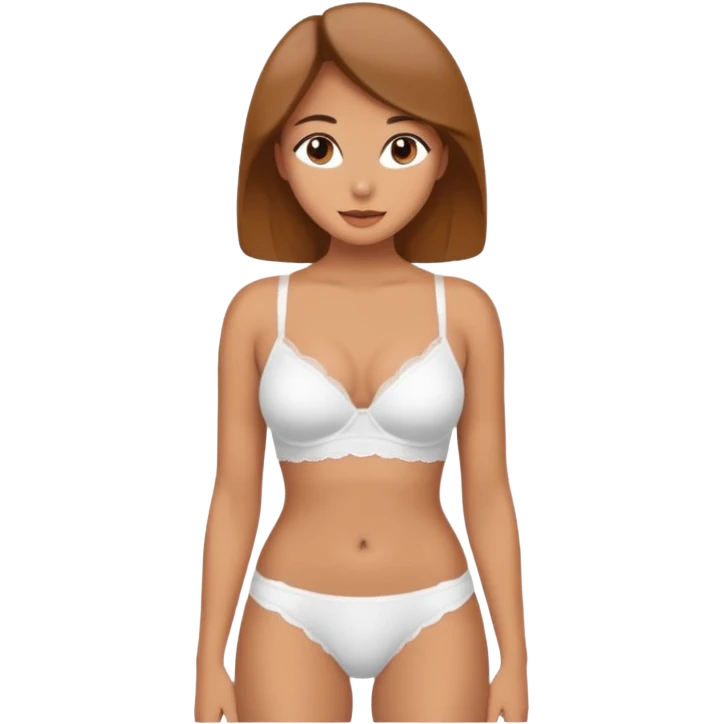 Make beutiful lady wearing a small tight bra and pantie emoji
