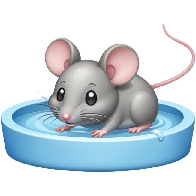 Mouse in a pool emoji