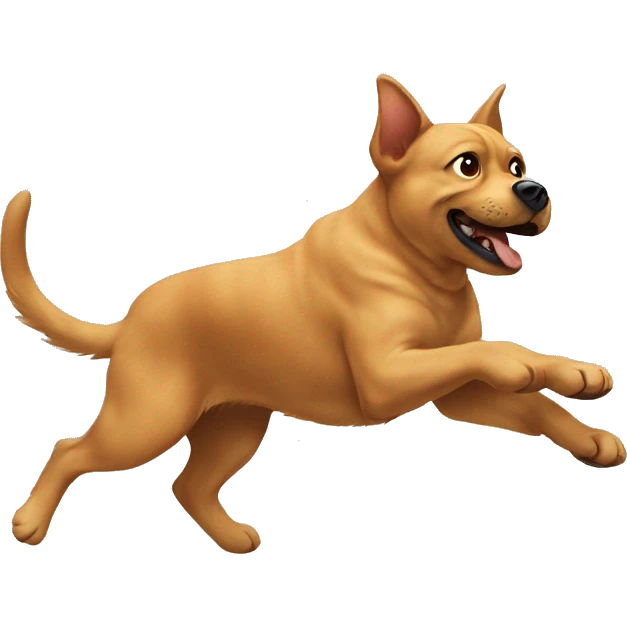 dog chasing cat emoji