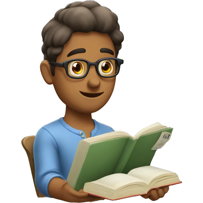 Adolecente  leyendo emoji