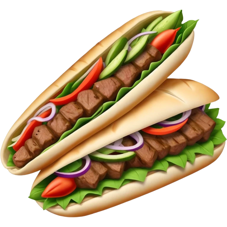 Beef kebab pita sandwich  emoji