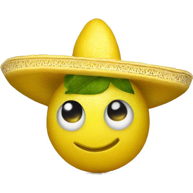 Lemon with sombrero emoji