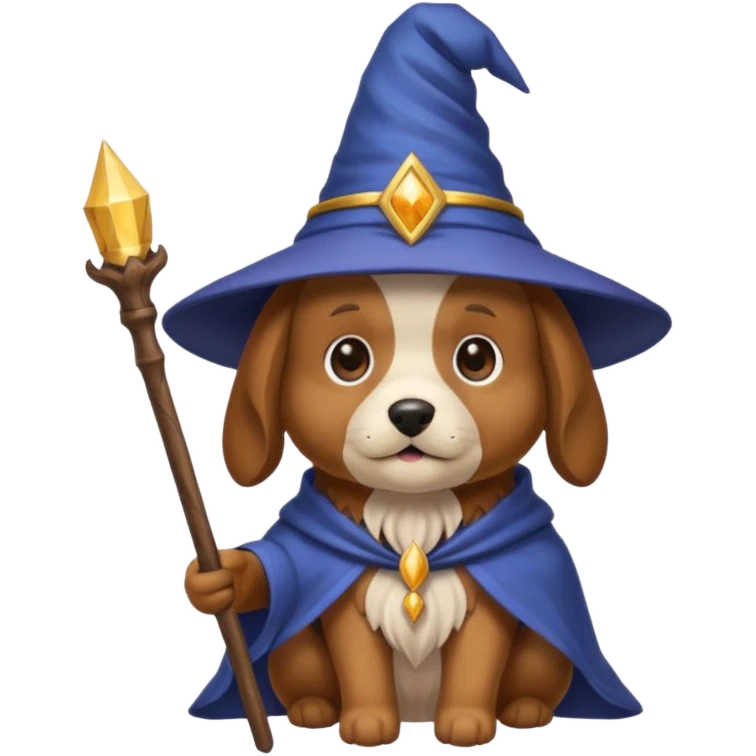 Dog wizard emoji