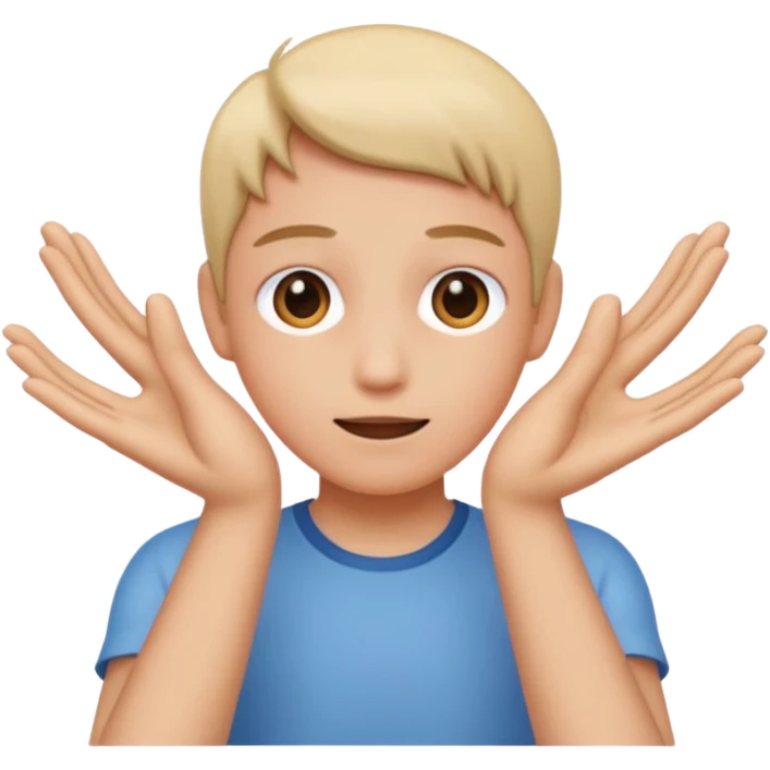 😝 with hands opening through  emoji