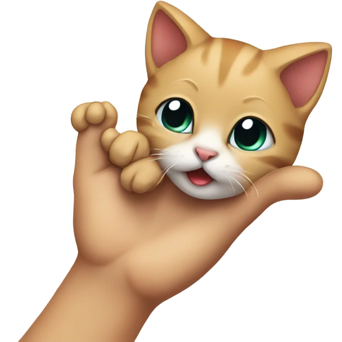 Kitten nipping your hand emoji