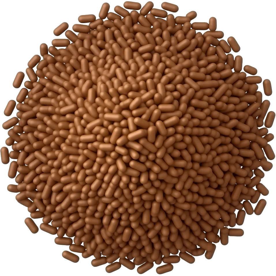 pile of brown colored sprinkles sideview emoji