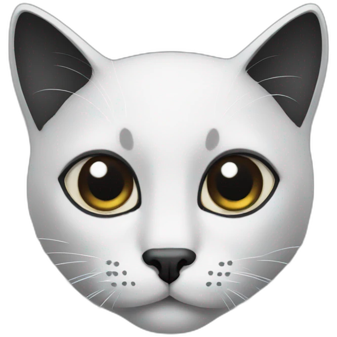 black cat with white dot on nose emoji