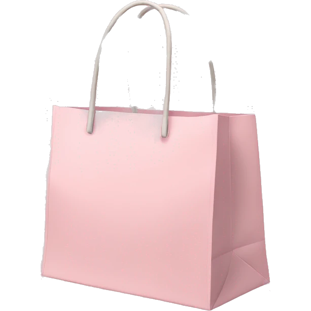 Shopping bag pastel pink  emoji