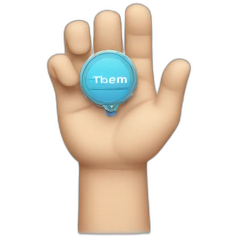 hand holding out a badge emoji