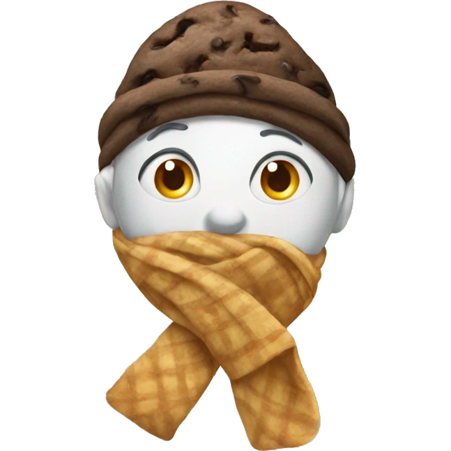 Cookie with scarf emoji