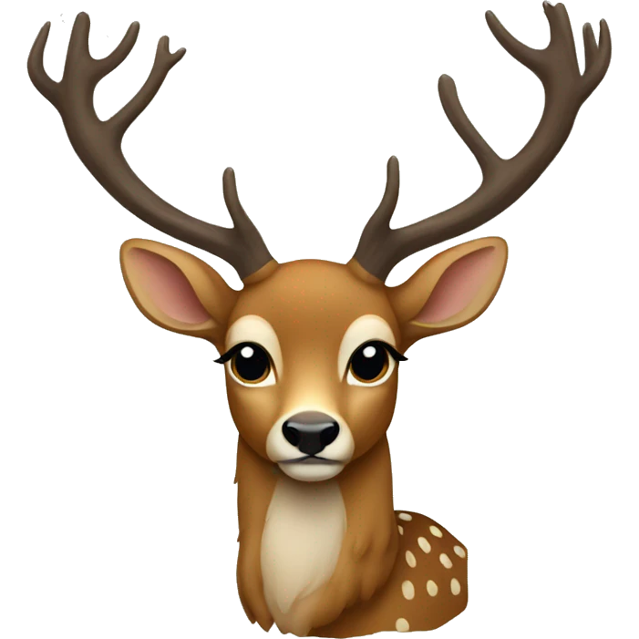
deer with curls emoji