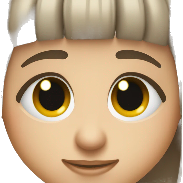 Narrow eyes with bangs emoji