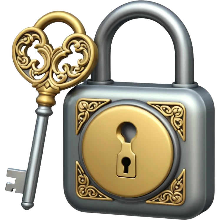 Lock and key emoji