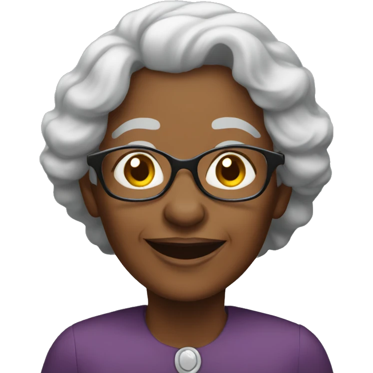old black lady happy  emoji