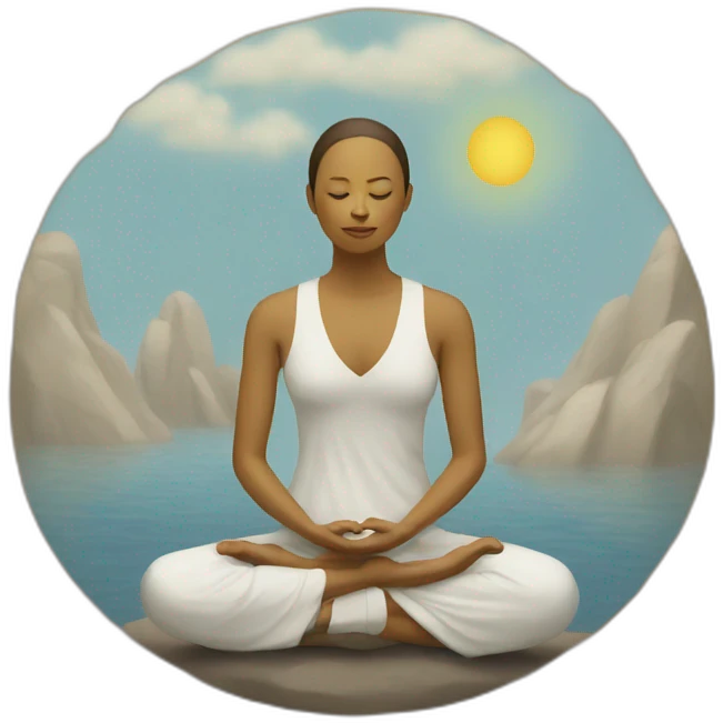 meditation with art emoji
