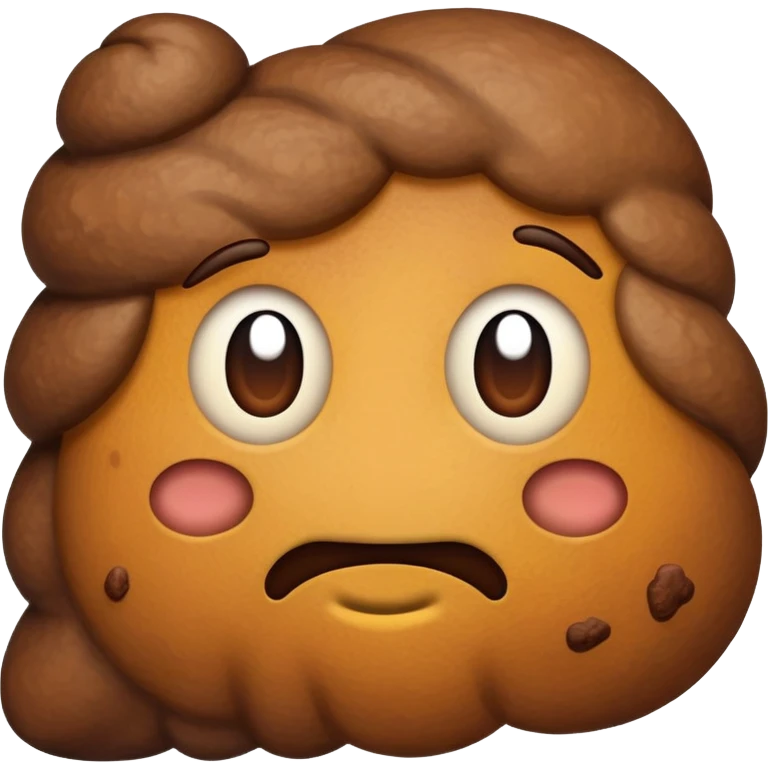 poop emoji facing left, sideways, profile emoji