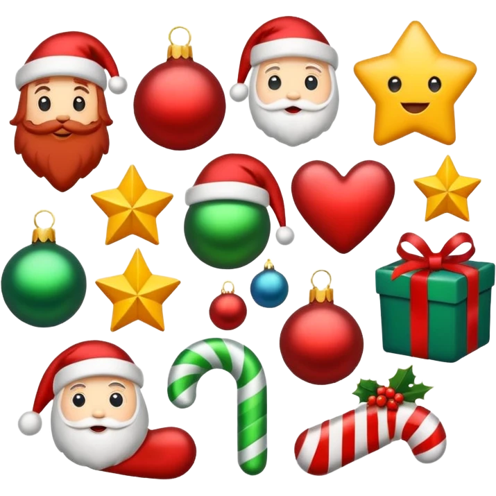 Świąteczne naklejki iphone emoji