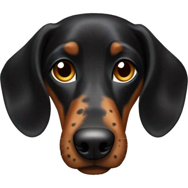 black dashound with brown spots emoji