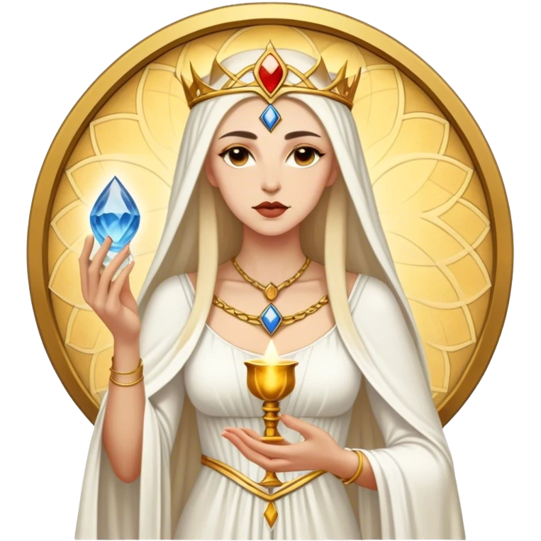 The high priestess tarot card emoji