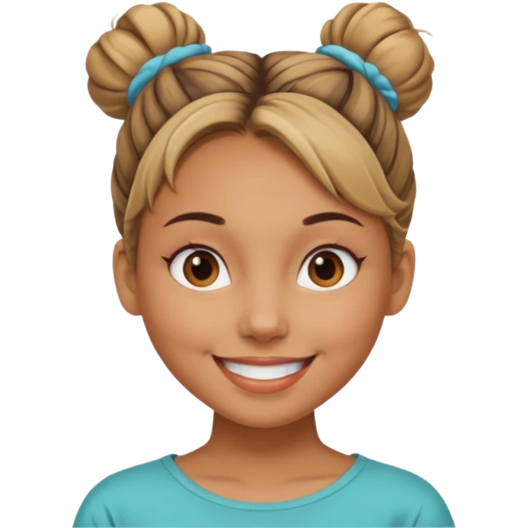 Messy top bun girl emoji