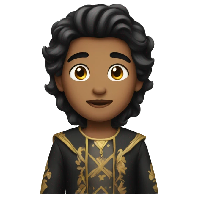 BOY PRINCESS WITH BLACK HAIR emoji