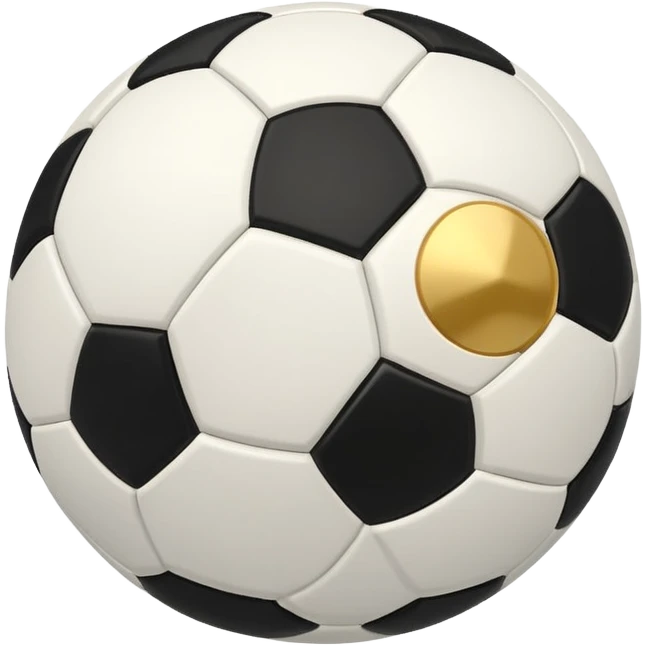 una pelota de futbol con un balon de oro emoji