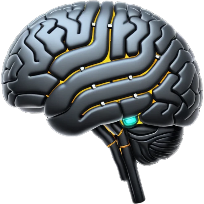 all-black digital brain emoji