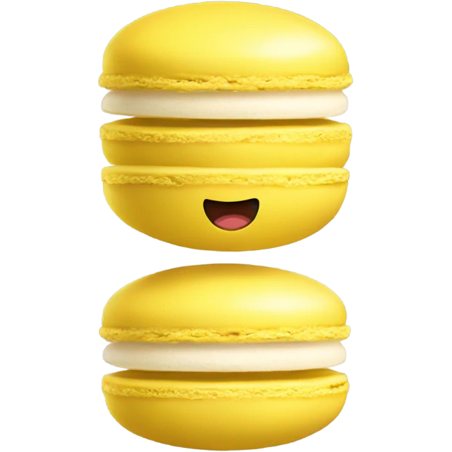 one yellow macaron  emoji