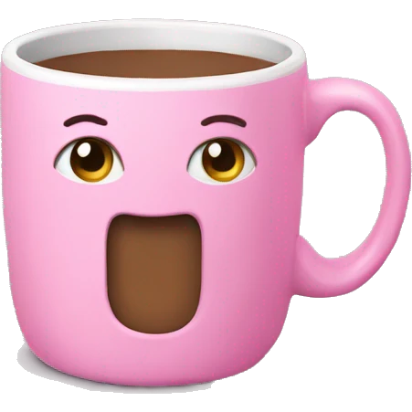 Pink cocoa mug emoji