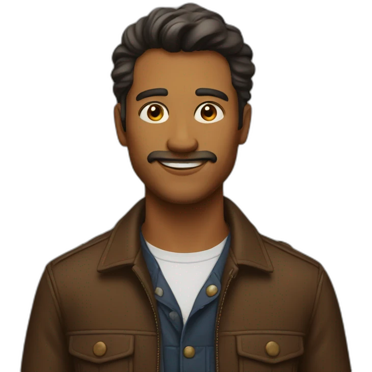 Homme brun emoji