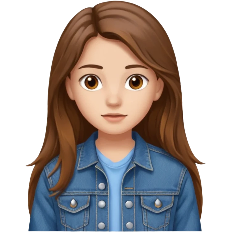 Дівчина з простими довгим волоссям 15 років волосся коричневе карі ока худа і girl 2024 emoji