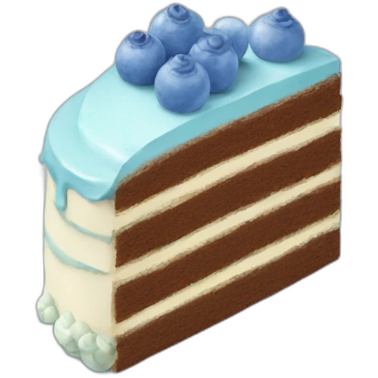Gateau bleu emoji