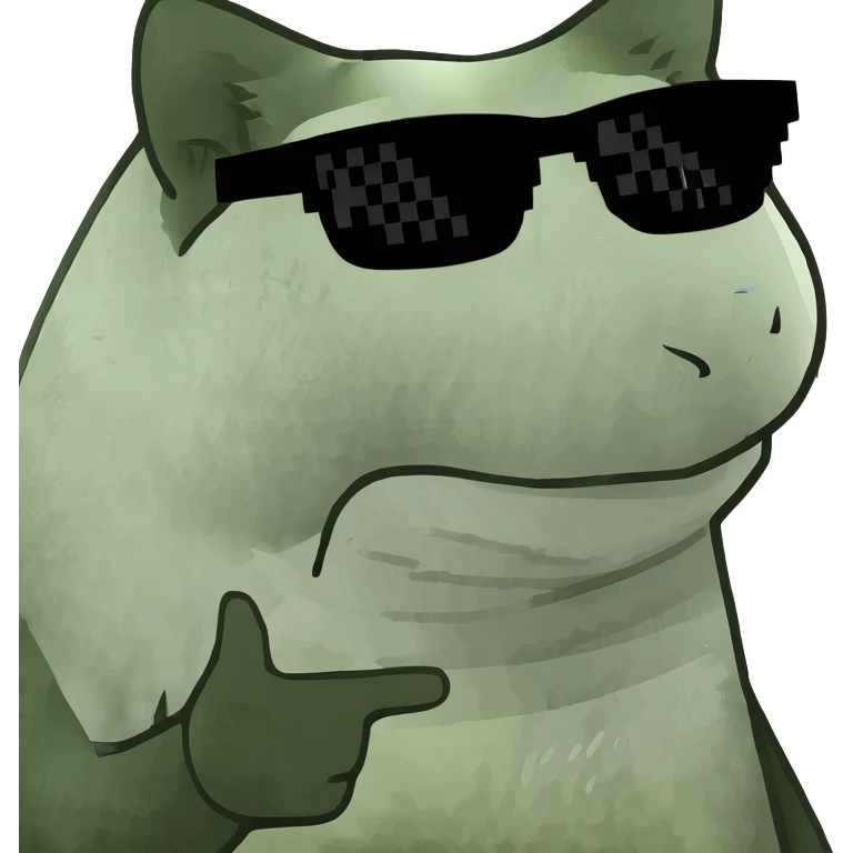 Cat with sunglasses emoji
