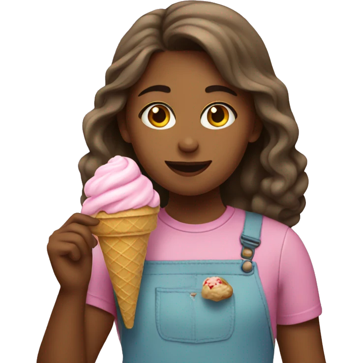 girl eating ice cream  emoji