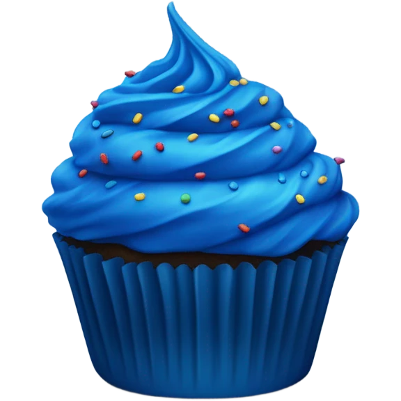 dark blue cupcake emoji