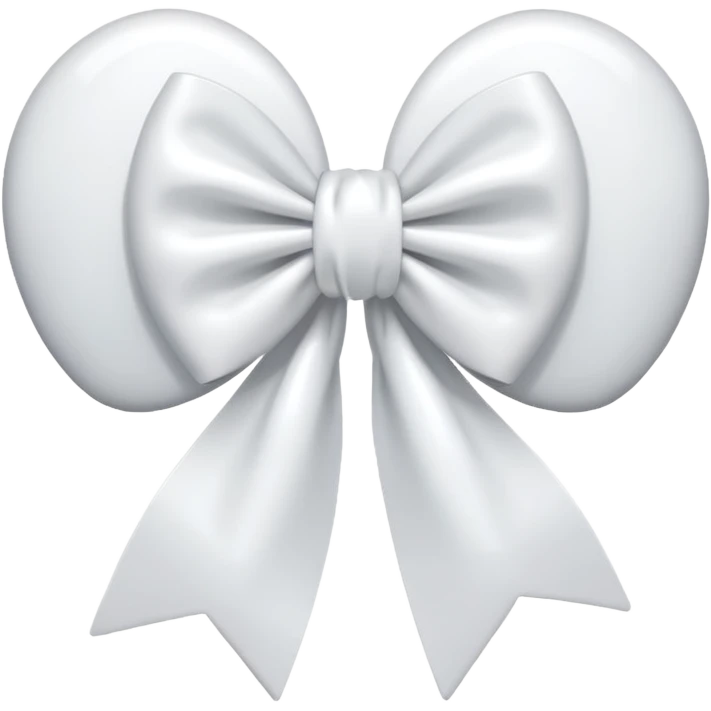 white heart with white bow emoji