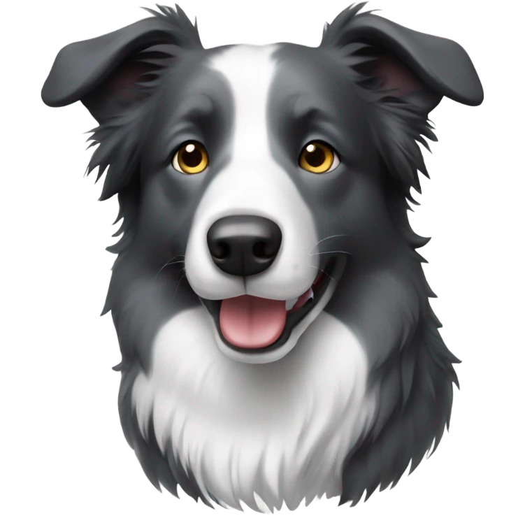 Grey border collie  emoji