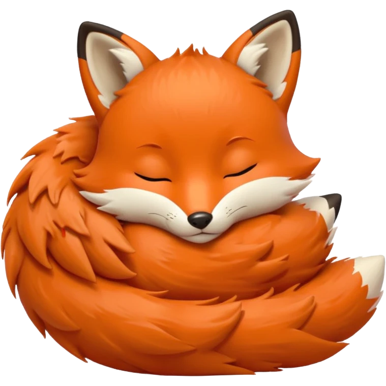 Baby fox sleeping emoji