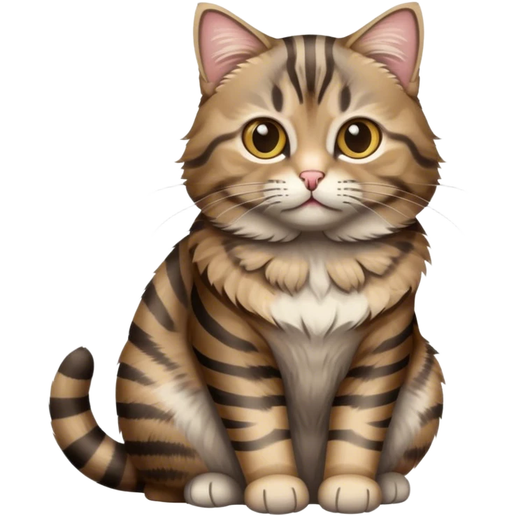 Brown and gray Tabby cat emoji