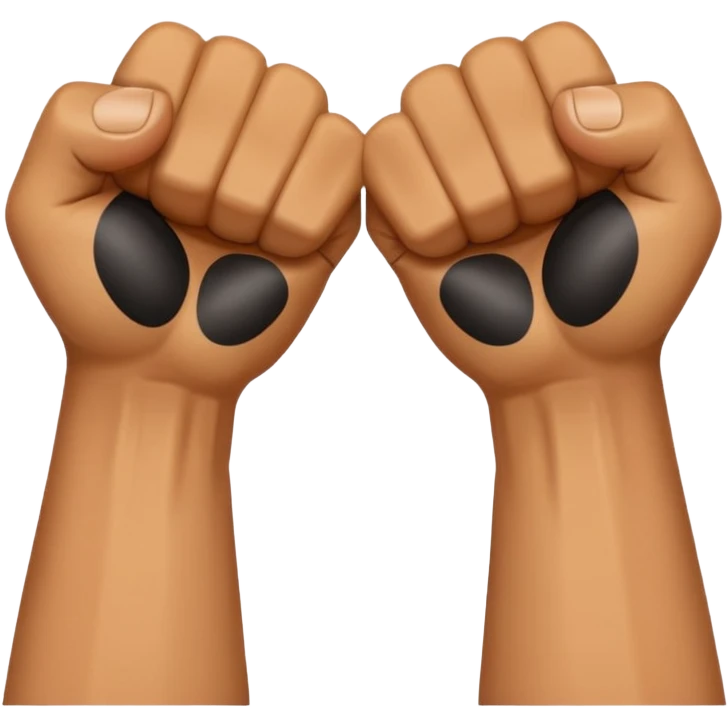 two clenched fists at close range emoji